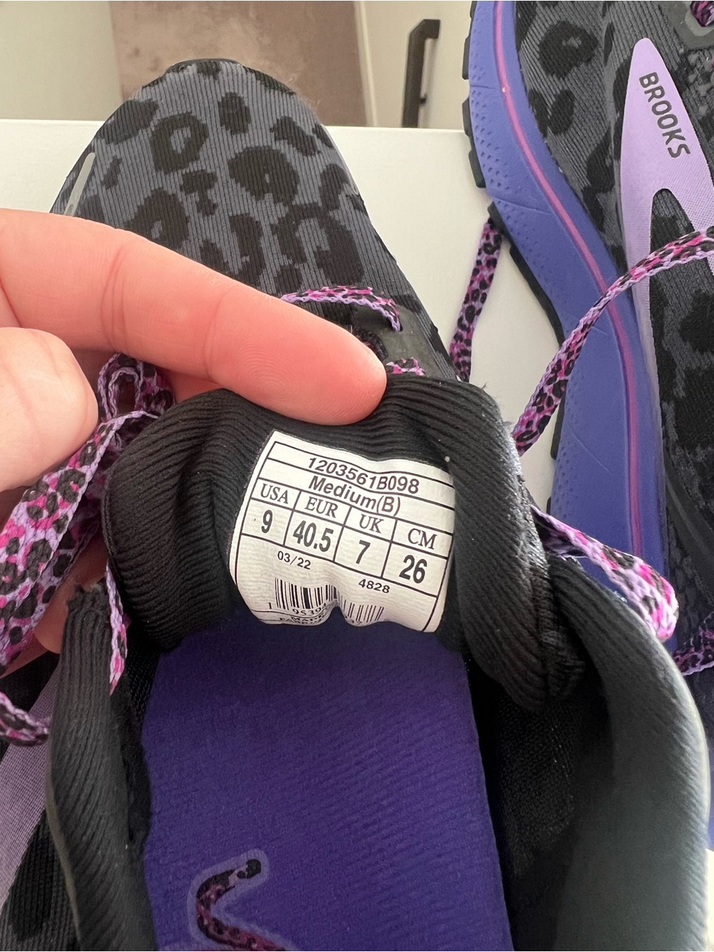 Brooks Women's Running Shoes - Black with Purple and Pink Accents - Picture 4 of 5